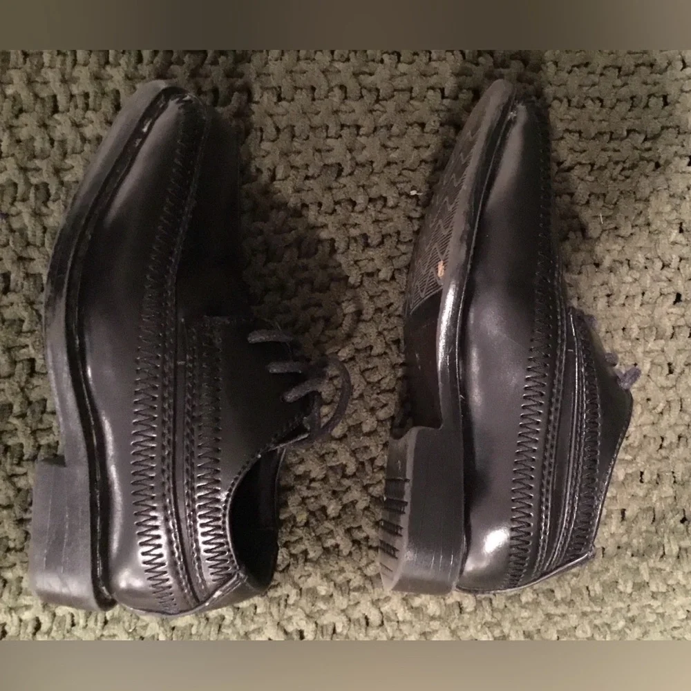 Stacy Adams Boy’s Black Lil Bowman Oxford Dress Shoes, Lace-Up; Size 5 (Big Boy)